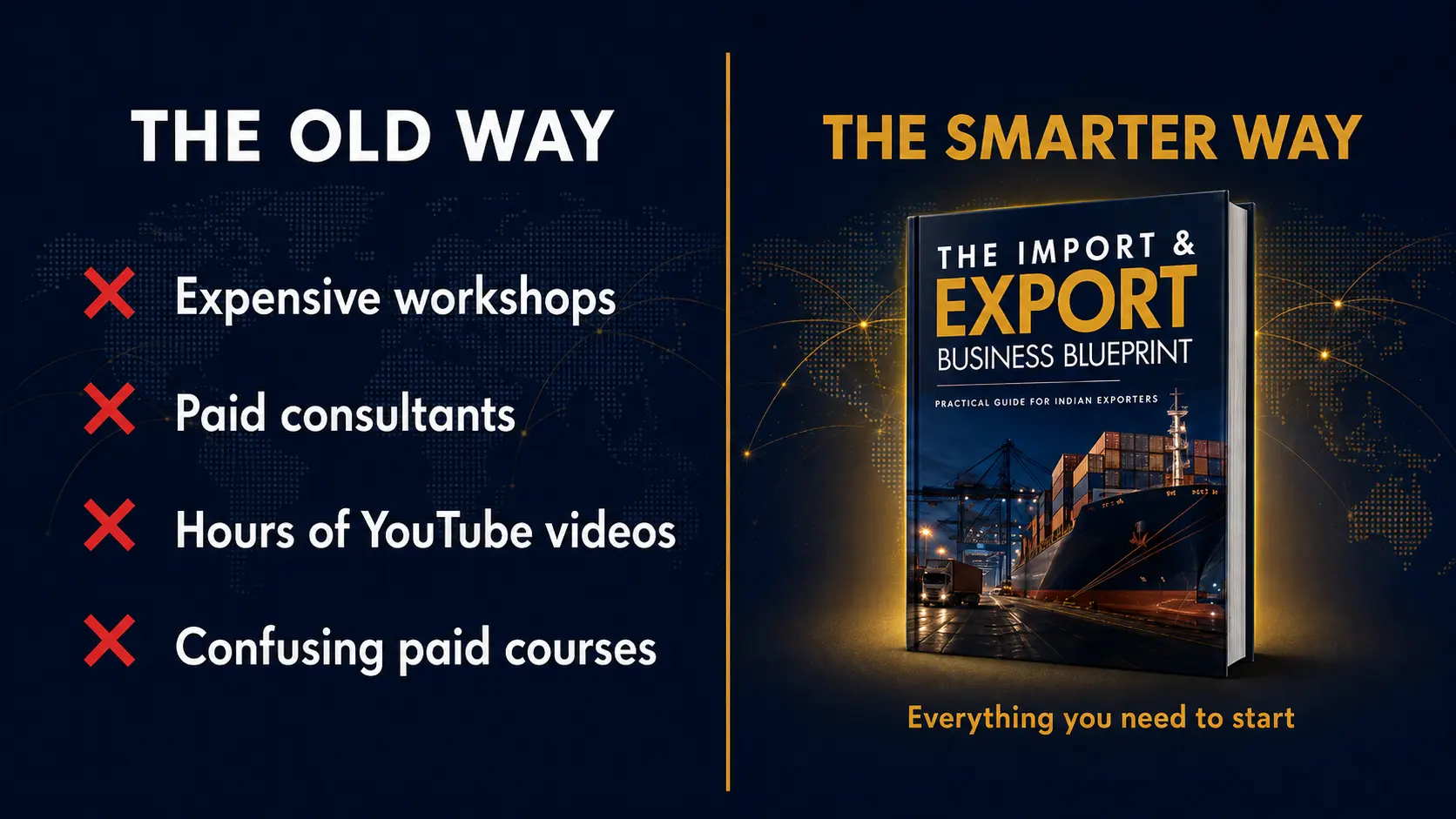 The old way compared with the smarter way: the Export Business Blueprint
